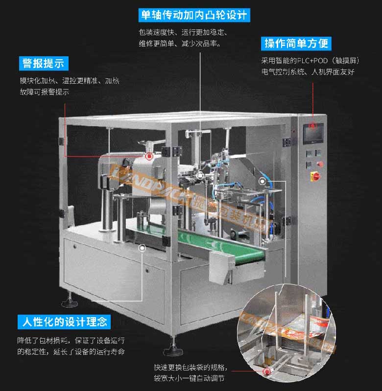 鹵蛋、麻辣小魚仔真空包裝機特點